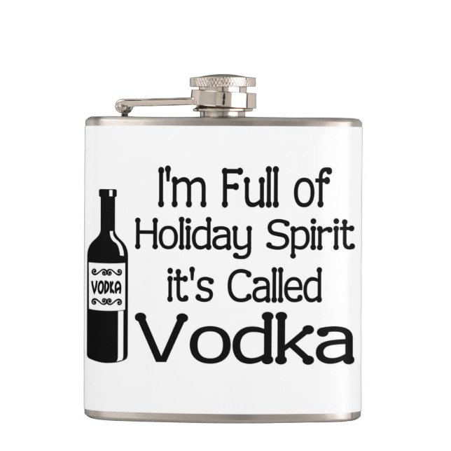 Flasques Amusant Plein de Noël Vacances Vodka Spirit (Devant)