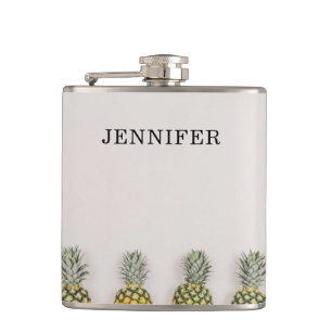 Flasques Ananas tropical avec le nom