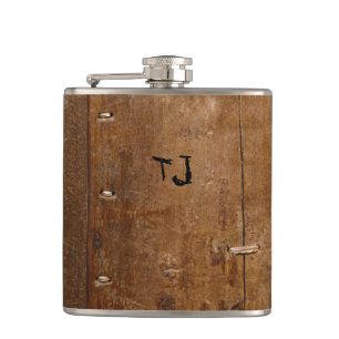 Flasques Ancienne fiole en bois avec (ou sans) initiale(s)
