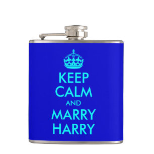 Flasques Aqua Keep Calm et Marry Harry
