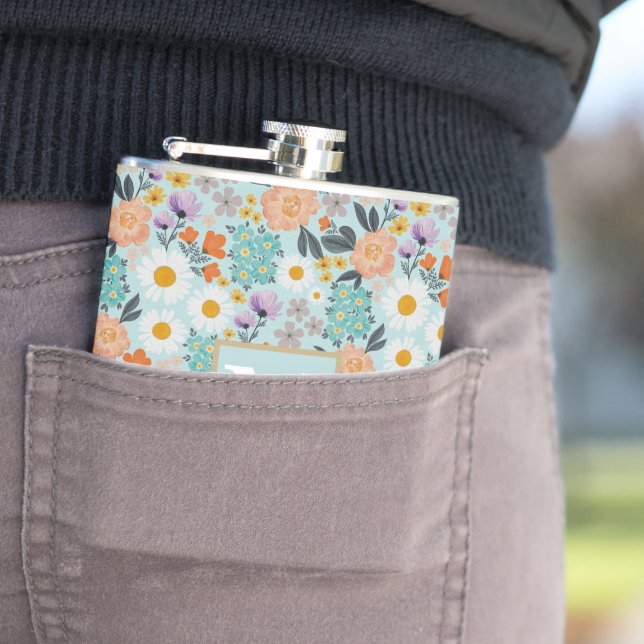 Flasques Aquarelle Boho Floral (In Situ)