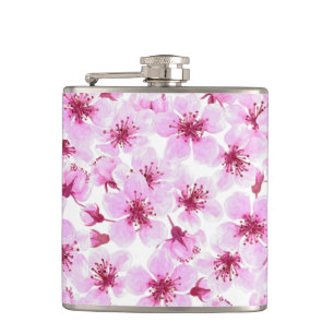 Flasques Aquarelle en fleurs de cerisier