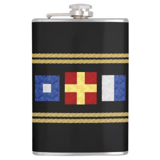 Flasques Aquarelle marine Signal maritime Monogramme