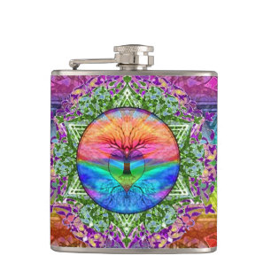 Flasques Arbre de la vie apaisant dans des couleurs