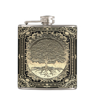 Flasques Arbre orné d'or de la vie Ancienne Russie