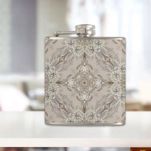 Flasques  Art Deco Glamorous Vintage Fashion Grey Beige