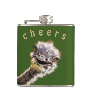 Flasques Autruche heureuse - acclamations