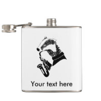 Badger noir et blanc Jouer un saxophone