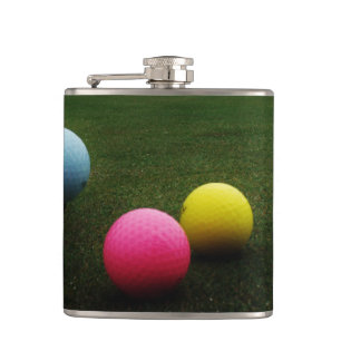 Flasques Ballons de golf JAUNE, ROSE ET BLEU