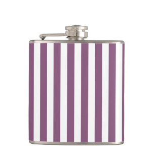 Flasques Bandes de bonbons mauves et blanches