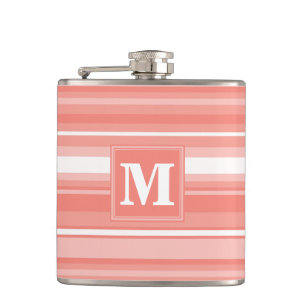 Flasques Bandes de corail monogramme