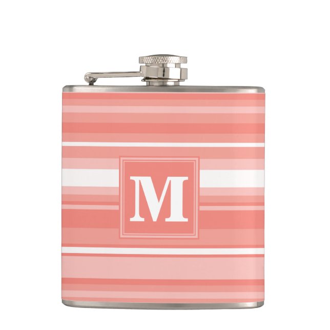 Flasques Bandes de corail monogramme (Devant)