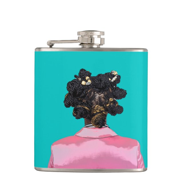 Flasques Bantu Turquoise. (Devant)