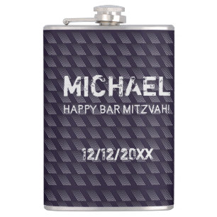 Flasques Bar Mitzvah Anniversaire Motif moderne