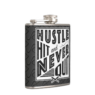 Flasques Baseball Hustle, Hit & Never Quitter Flask Hip