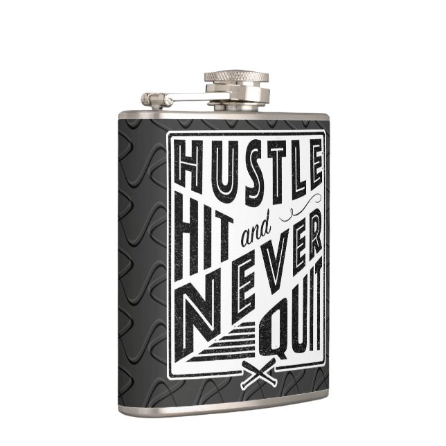 Flasques Baseball Hustle, Hit & Never Quitter Flask Hip (Droite)