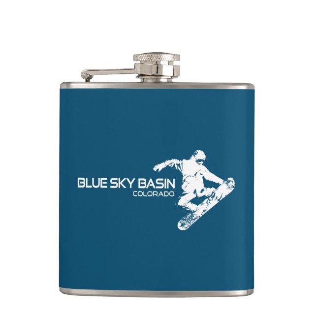 Flasques Bassin Blue Sky Colorado Snowboardeur (Devant)