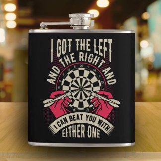Flasques Battez-Vous Avec Les Deux Mains Dart Player Flask 