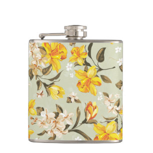 Flasques Beau motif floral lumineux élégant