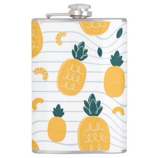 Flasques Beauté ananas : Motif tiré à la main