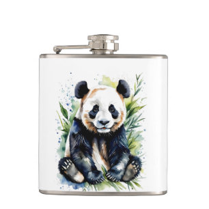 Flasques Belle aquarelle Panda Bear