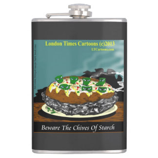 Flasques Beware the Chives of Starch – Funny Foodie Cartoon