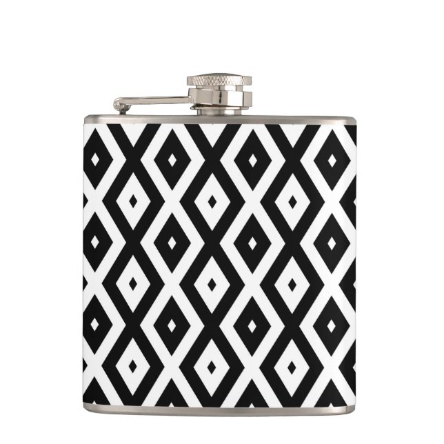 Flasques Black and white diamond pattern (Devant)