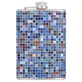 Flasques Bleu Funky Motif "Carrelage de salle de bain"