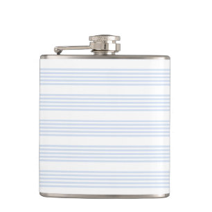Flasques Bleu pâle et blanc cinq bandes motif