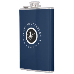 Flasques Blue Personnaliser Groomsman Mariage Favoriser