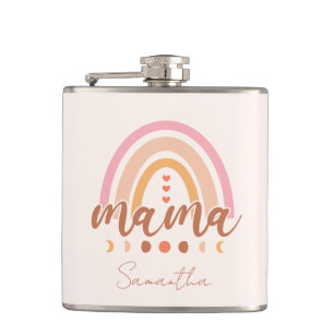 Flasques Boho Rainbow Mama avec phases de lune
