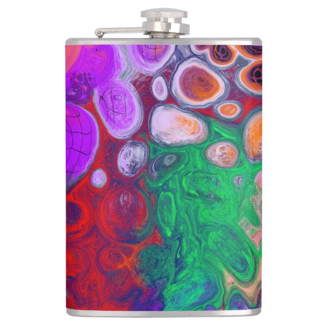 Flasques Bouffée de couleurs Digital Fluid Art (Devant)