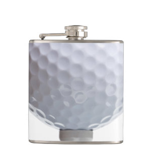 Flasques Boule de golf sur la texture blanche d'arrière -