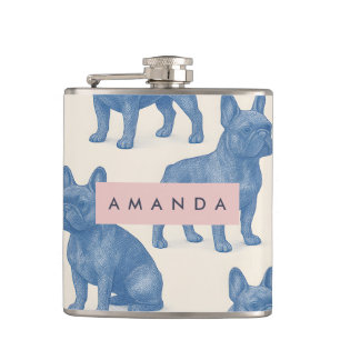 Flasques Bouledogue Français Mignon Personnalisé