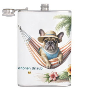 Flasques Bouledogue français Palme Plage Bouledogue françai