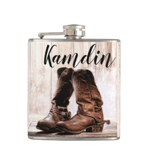 Flasques Bouteilles Flask personnalisées Pays Ouest rustiqu
