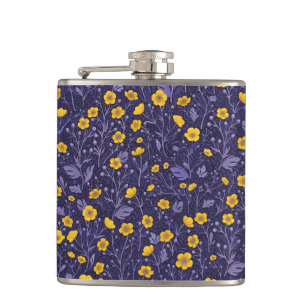 Flasques Boutons jaunes et violets