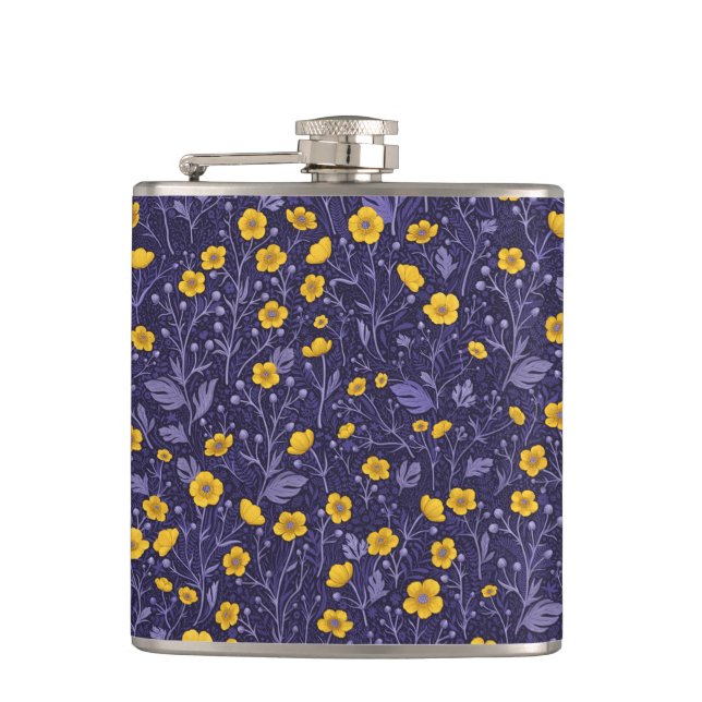 Flasques Boutons jaunes et violets (Devant)