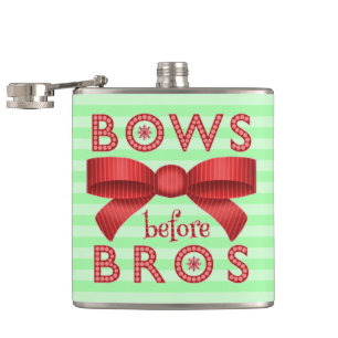 Flasques Bows de Noël amusants avant Bros mignonne