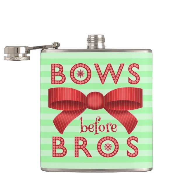 Flasques Bows de Noël amusants avant Bros mignonne (Ouvert)