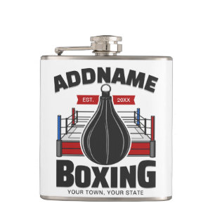 Flasques Boxe Anneau AJOUTER NOM Boxer Gym Speed Sac