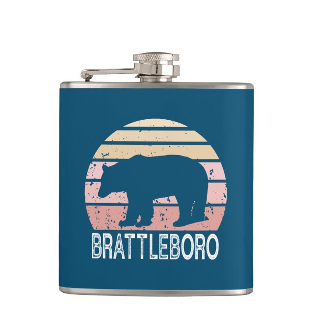Flasques Brattleboro Vermont Retro Bear (Devant)