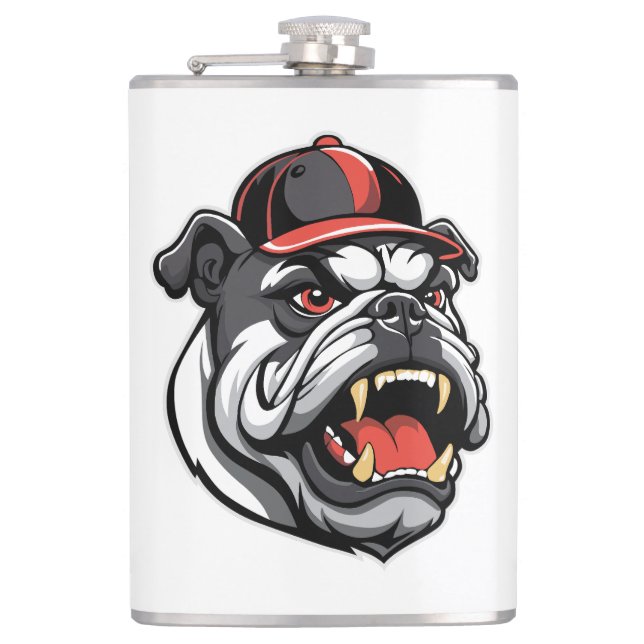 FLASQUES BULLDOG WITH BASEBALL CAP (Devant)