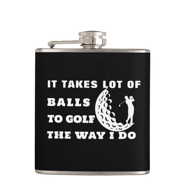 Flasques Cadeau de golf personnalisé | Amène Des Boules Au  (Devant)