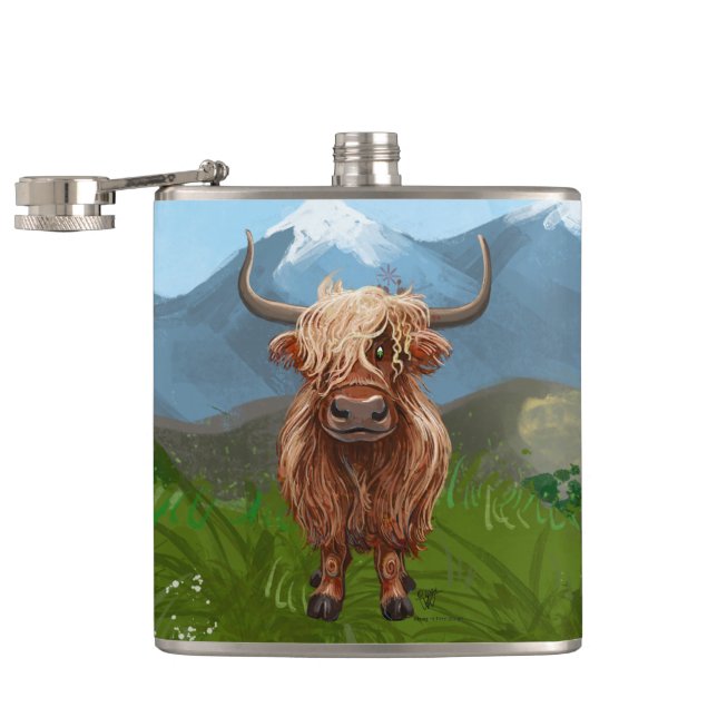 Flasques Cadeaux et accessoires de vache Highland (Ouvert)
