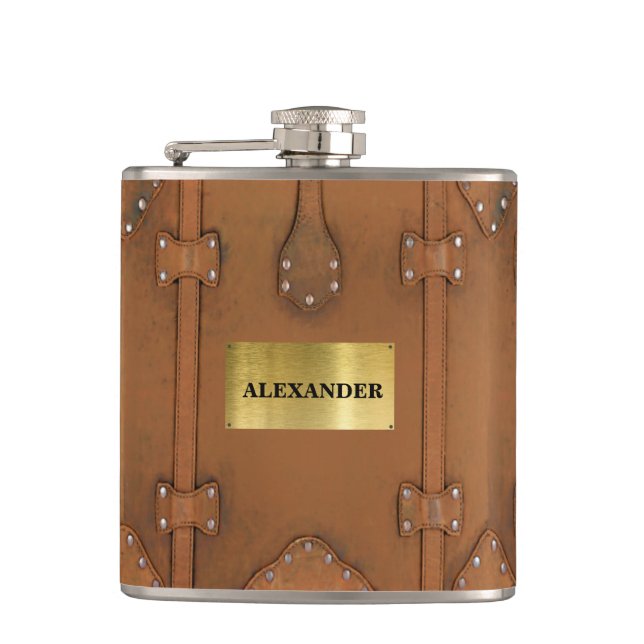 Flasques Caisse simili cuir de Steampunk-Cru (Devant)