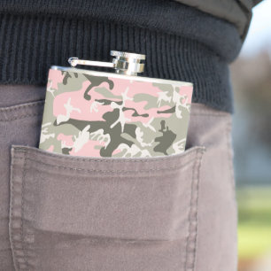Flasques Camouflage rose et vert, Militaire, Armée