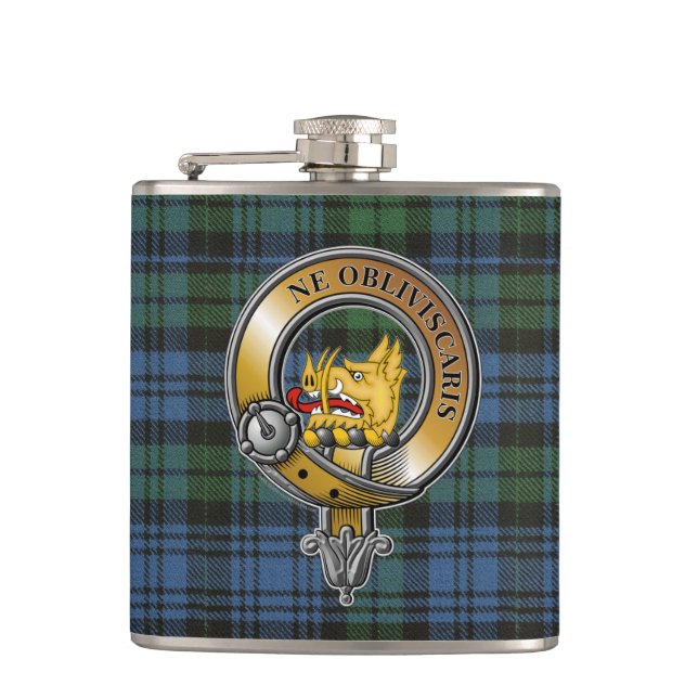 Flasques Campbell Tartan & Badge (Devant)