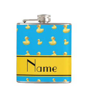 Flasques Canard jaune nommé fait sur commande en caoutchou