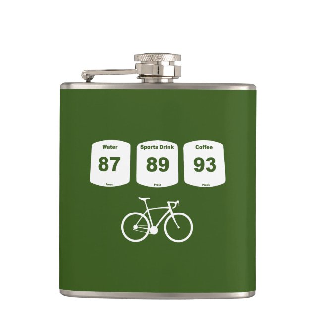 Flasques Carburant à vélo : Eau, Boisson sportive, Café (Devant)
